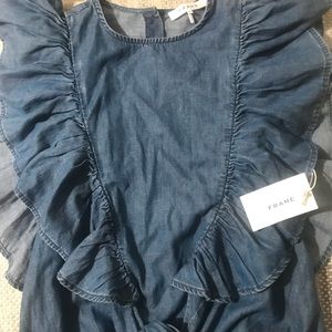 Frame ruffle tank NWT